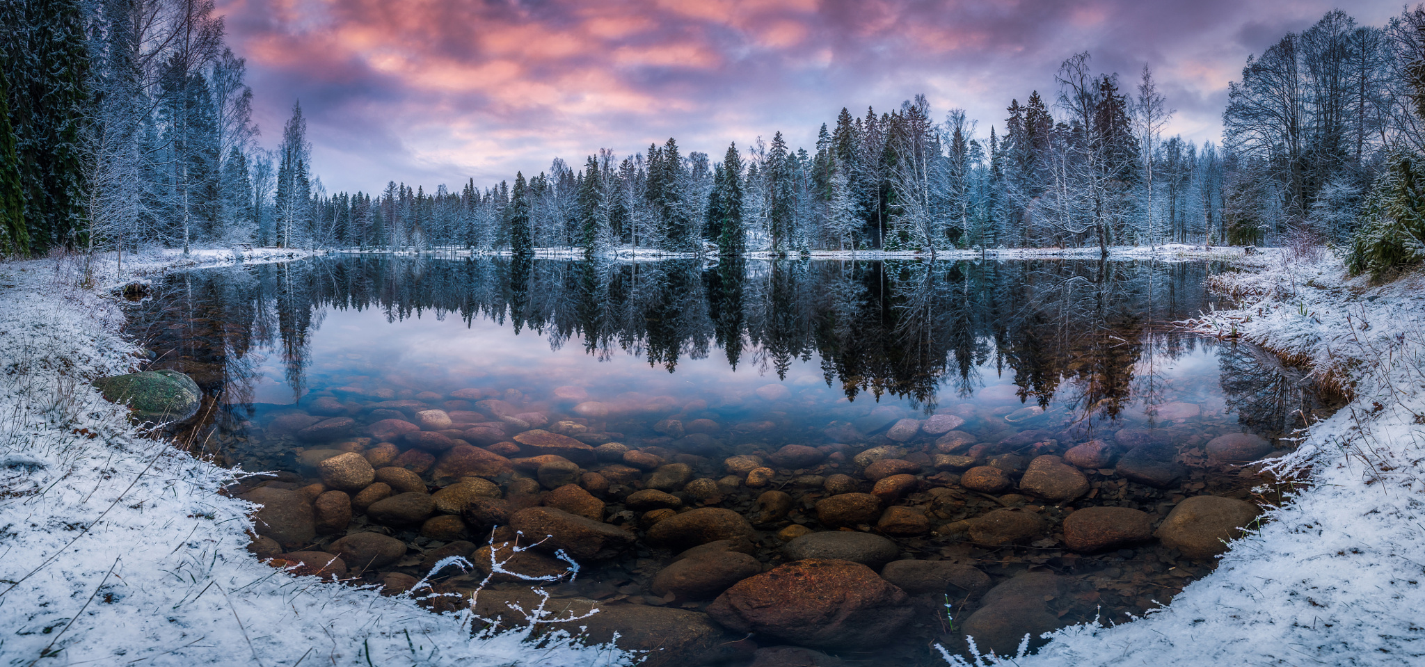 tranquil lake russia